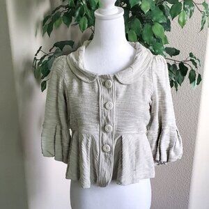 Allihop Textured Peplum Blazer